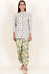 Mulmul Cotton Button Down Topin Floral Block Print